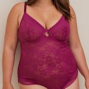 Torrid Lace Chemise in Rich Magenta
